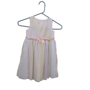 Bonnie Jean 4T Girls Pastel Glitter Dress & Pink Nannette sweater‎ Cardigan Set